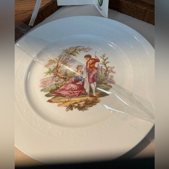 VTG. Dessert Plate and 6 Cake Forks In Original Box with Certificate - Italy - Picture 11 of 13